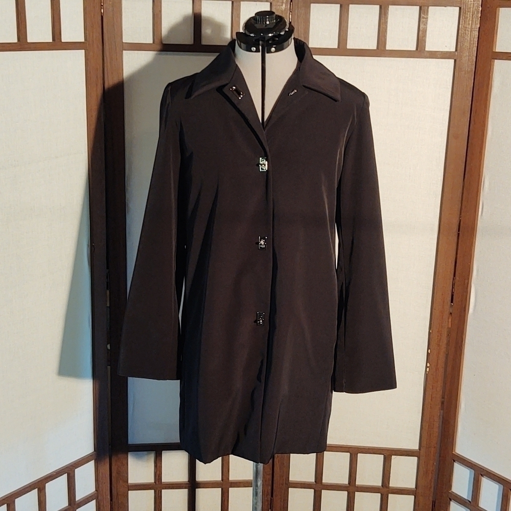 Anne Klein Black Raincoat / Jacket Sz S